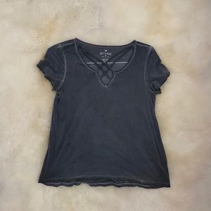 charcoal soft and sexy blouse with straps
